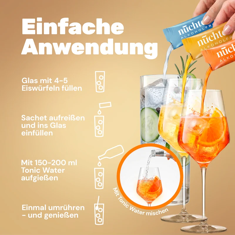 nüchtern Selection Paket Alkoholfrei – 30 Drinks (Wacholder Basis, Italian und Hugo Spritz)