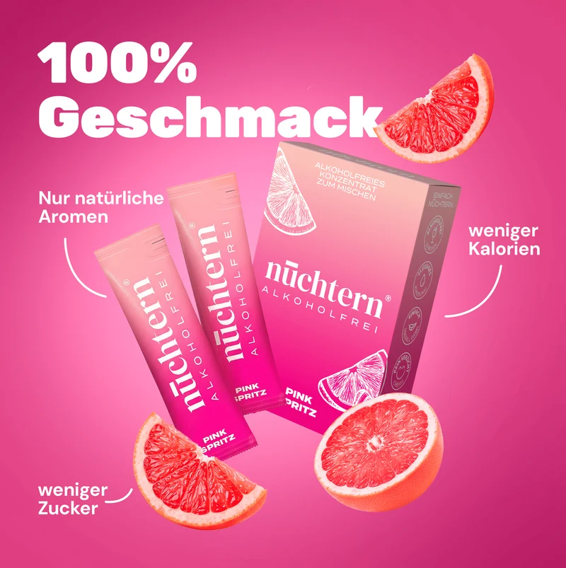 nüchtern Spritz Aperitivo Set Alkoholfrei – 40 Drinks (20 Sun Spritz + 20 Pink Spritz)