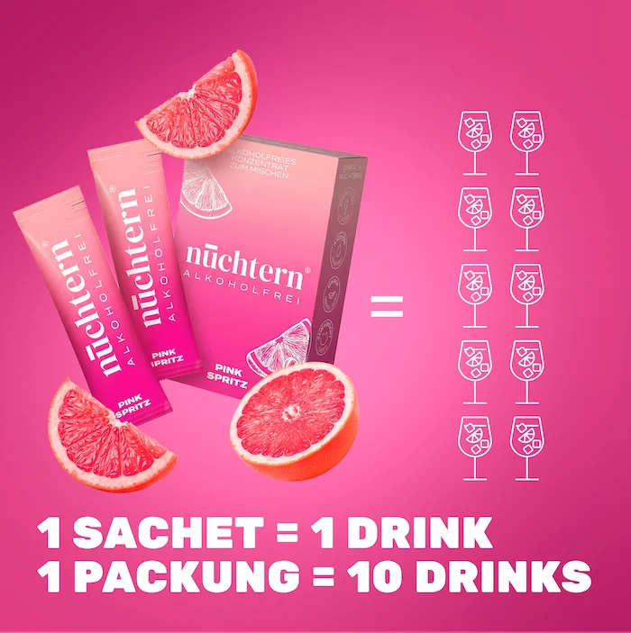 nüchtern Spritz Aperitivo Set Alkoholfrei – 40 Drinks (20 Sun Spritz + 20 Pink Spritz)