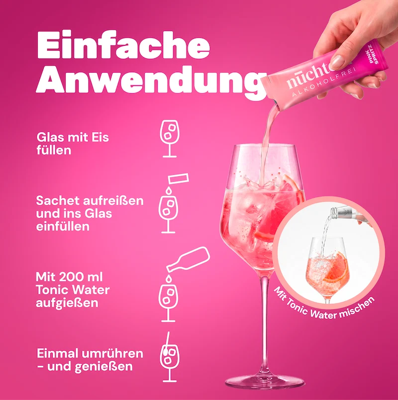 nüchtern Spritz Aperitivo Set Alkoholfrei – 40 Drinks (20 Sun Spritz + 20 Pink Spritz)