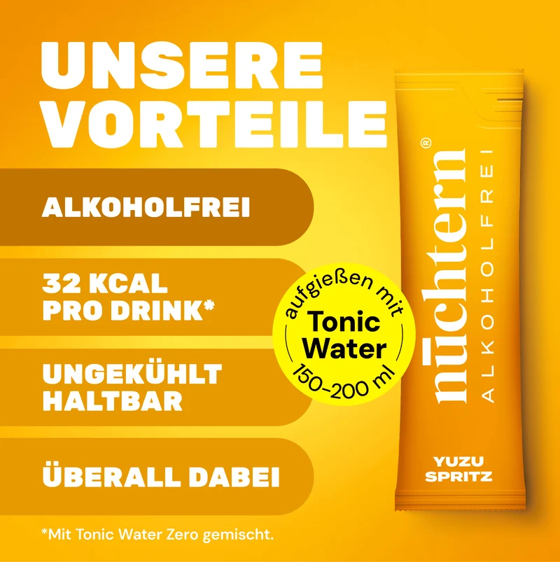 nüchtern Yuzu Spritz Alkoholfrei – 3er‑Paket (30 Drinks für deinen Aperitivo)