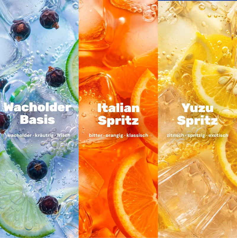 nüchtern Einsteiger Paket Alkoholfrei - 30 Drinks (Wacholder Basis, Italian und Yuzu Spritz)