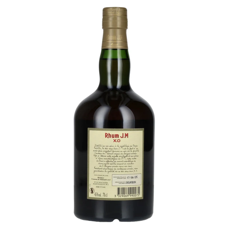 Rhum J.M Très Vieux Rhum Agricole X.O 45% Vol. 0,7l