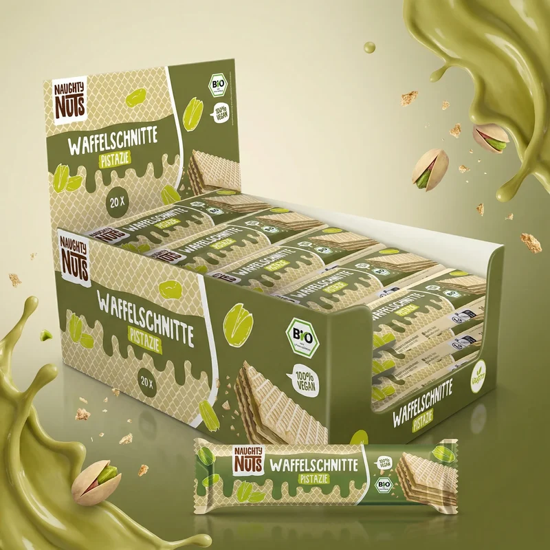 Bio Wafer with Pistachio Cream, Naughty Nuts