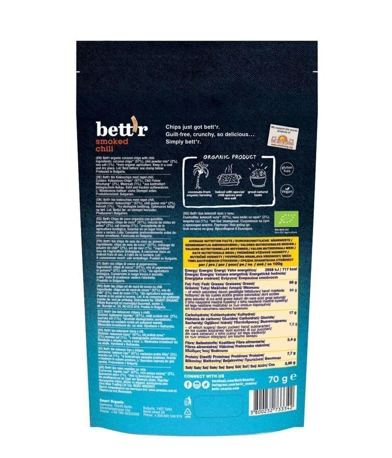 Bio Coconut Chips Smoked Chili