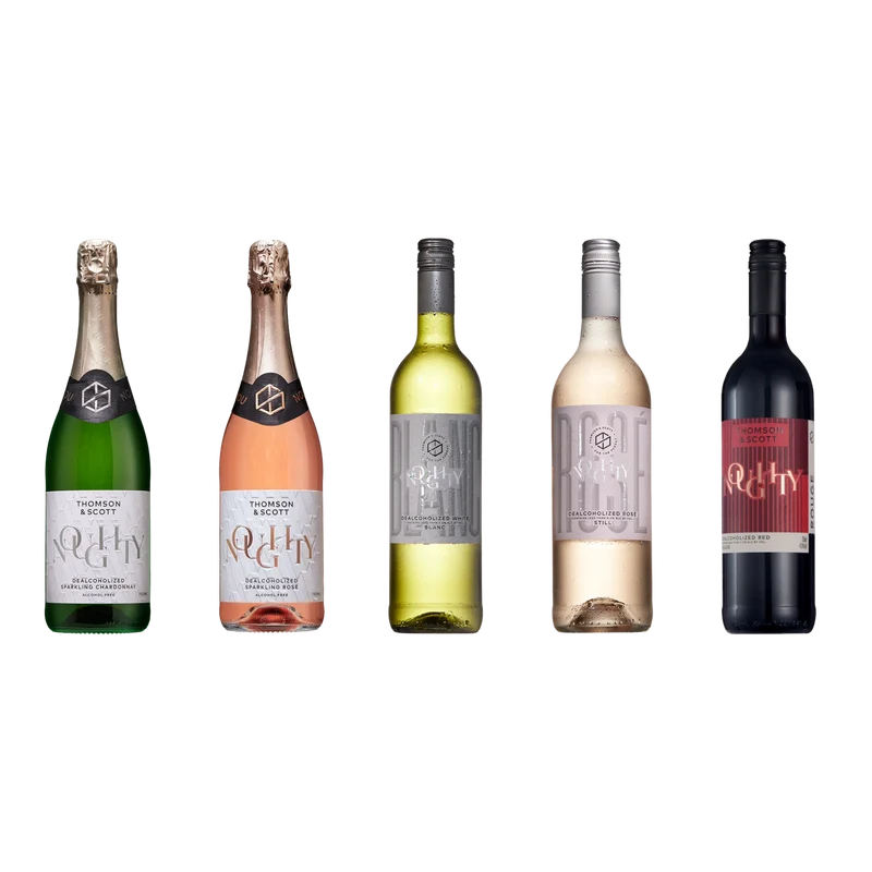 Thomson & Scott Noughty - Probierpaket mit alkoholfreiem Wein & Sekt