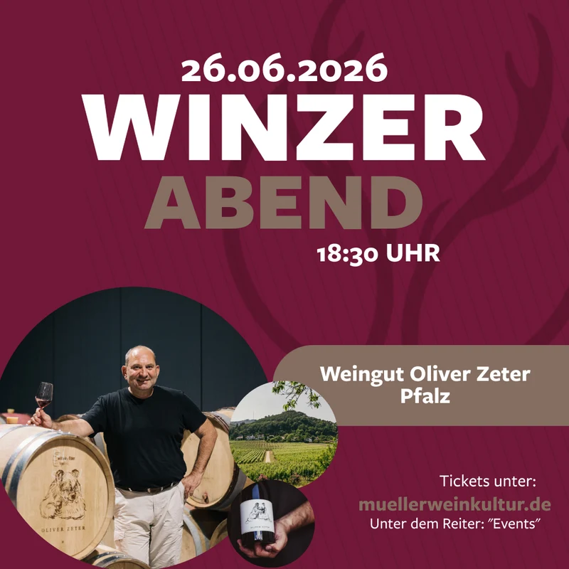 Ein Abend mit einem der profiliertesten Sauvignon-Blanc-Winzer Deutschlands – live, persönlich, kompromisslos. 26.06.2026