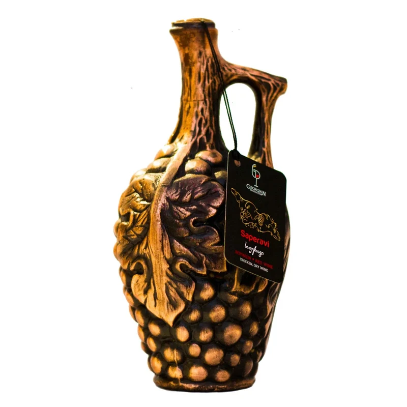 Saperavi Rotwein Tonflasche Akido