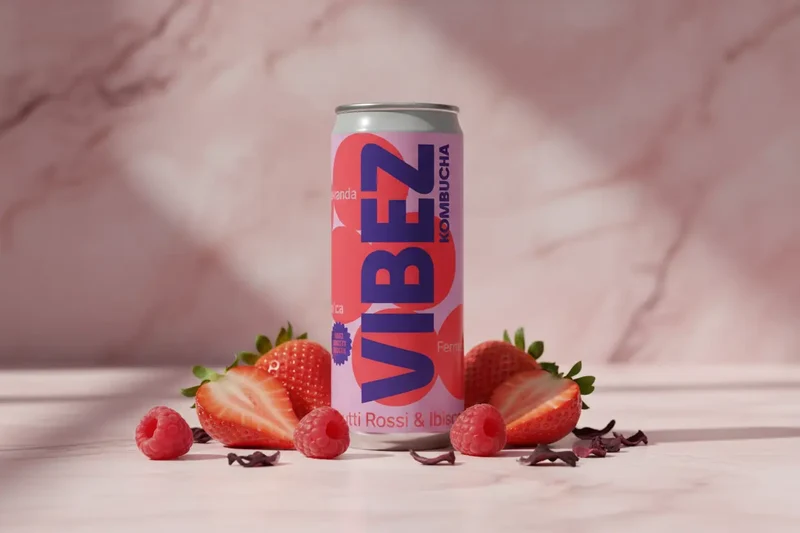 Vibez Kombucha Frutti Rossi e Ibisco