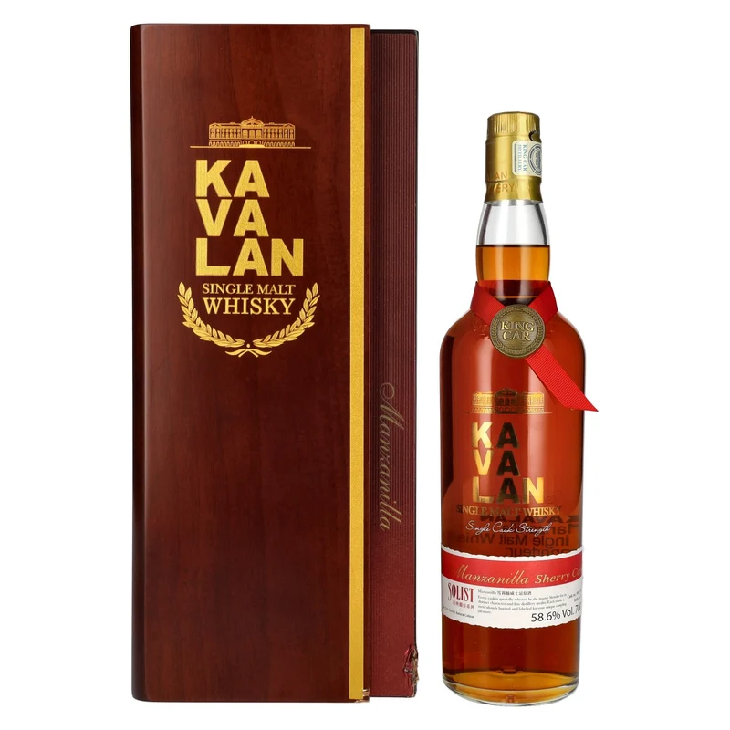 Kavalan SOLIST Manzanilla Sherry Cask 58,6% Vol. 0,7l in Holzkiste