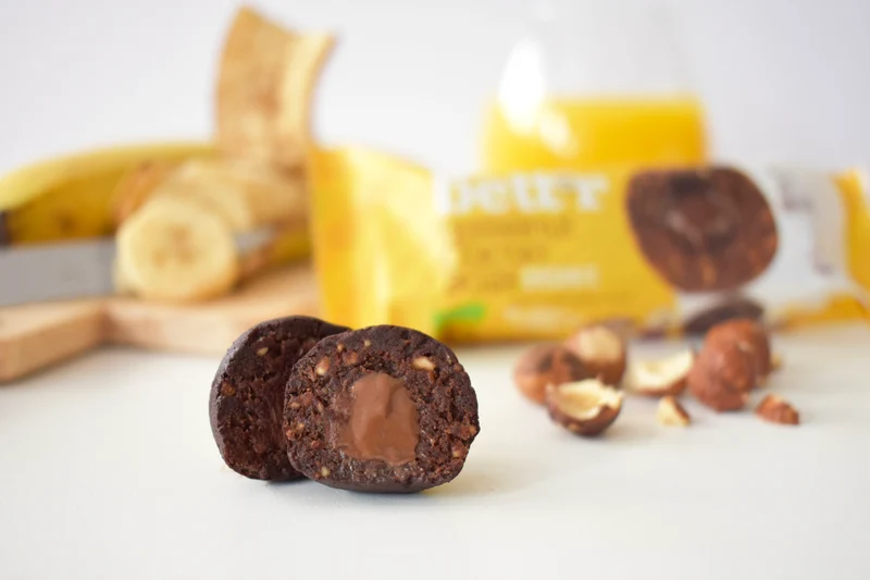 Bio Fruit balls with Hazelnut and Cacao filling, Bett'r