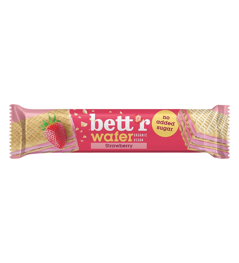 BIO Wafer with Cashew Strawberry Cream, No Added Sugar