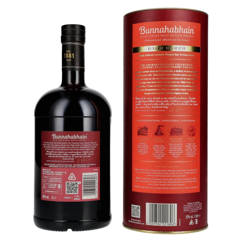Bunnahabhain 13 Years Old BÀGH GARBH Islay Single Malt Scotch Whisky 50% Vol. 1l in Geschenkbox