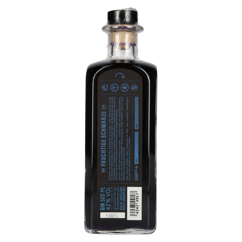 Quarantini Social Black Gin 42% Vol. 0,5l