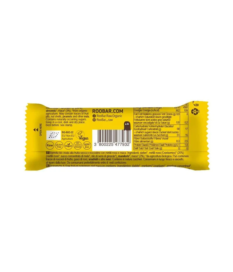 Bio Maca & Cranberry Bar