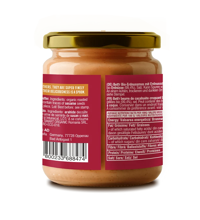 BIO Peanut Butter, Crunchy