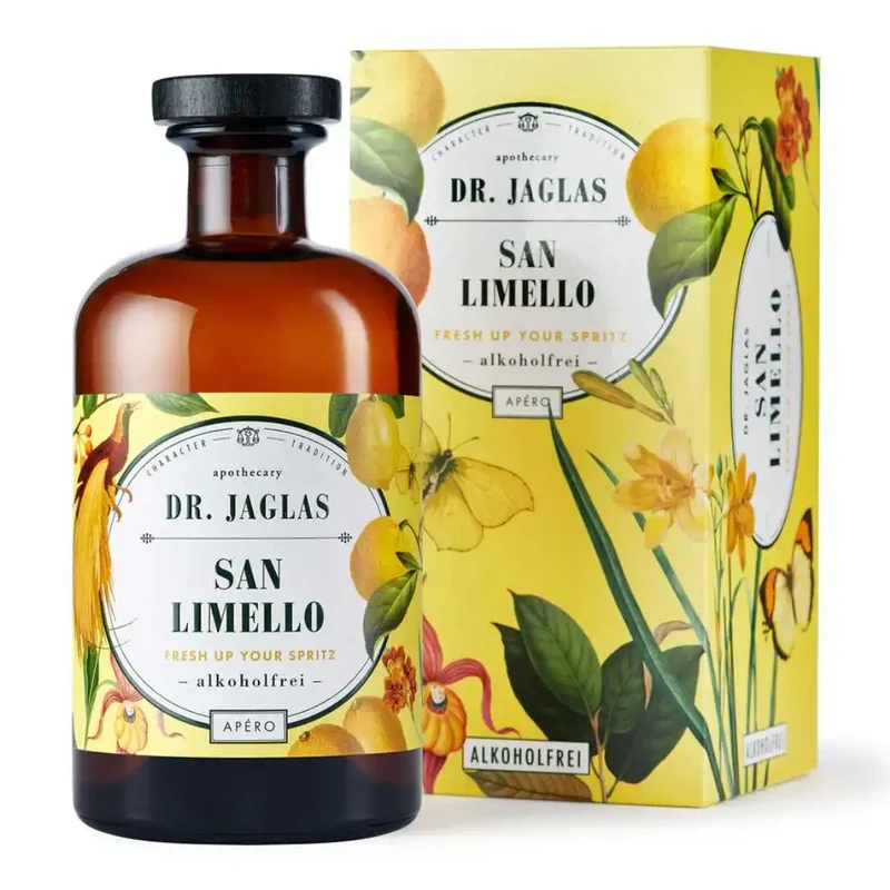 Dr. Jaglas - San Limello - alkoholfreie Alternative zu Limoncello - im Geschenkkarton