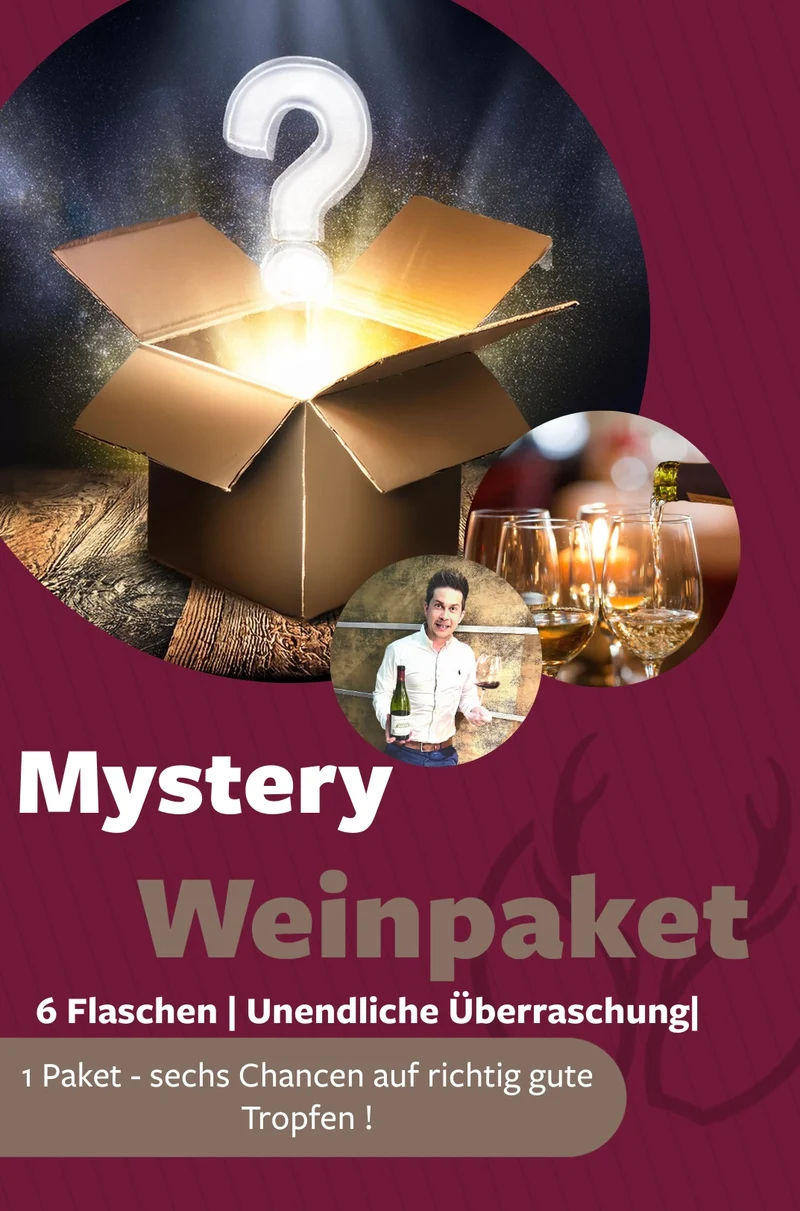 „Mystery Weinpaket – 6 Flaschen voller Überraschung“