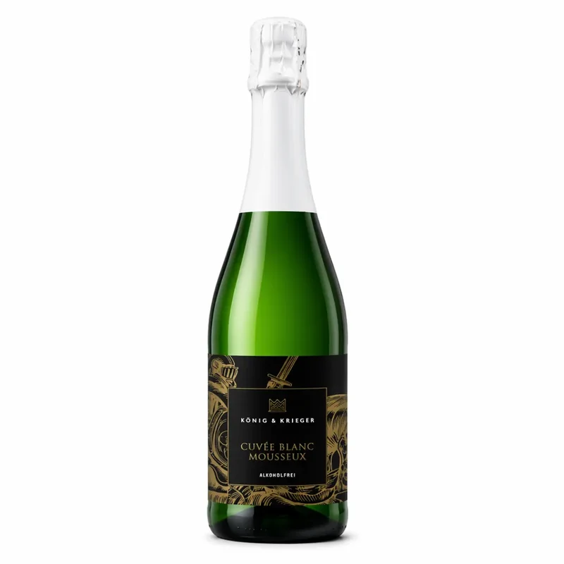König & Krieger - Cuvée Blanc Mousseux - alkoholfreie Alternative zu Sekt