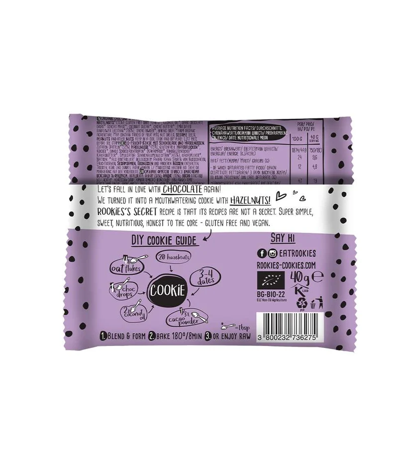 BIO Cookie Choc chip & Hazelnut