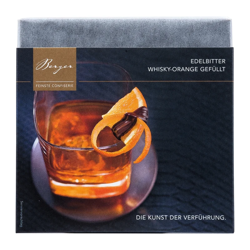 Zartbitter Whisky Orange gefüllt