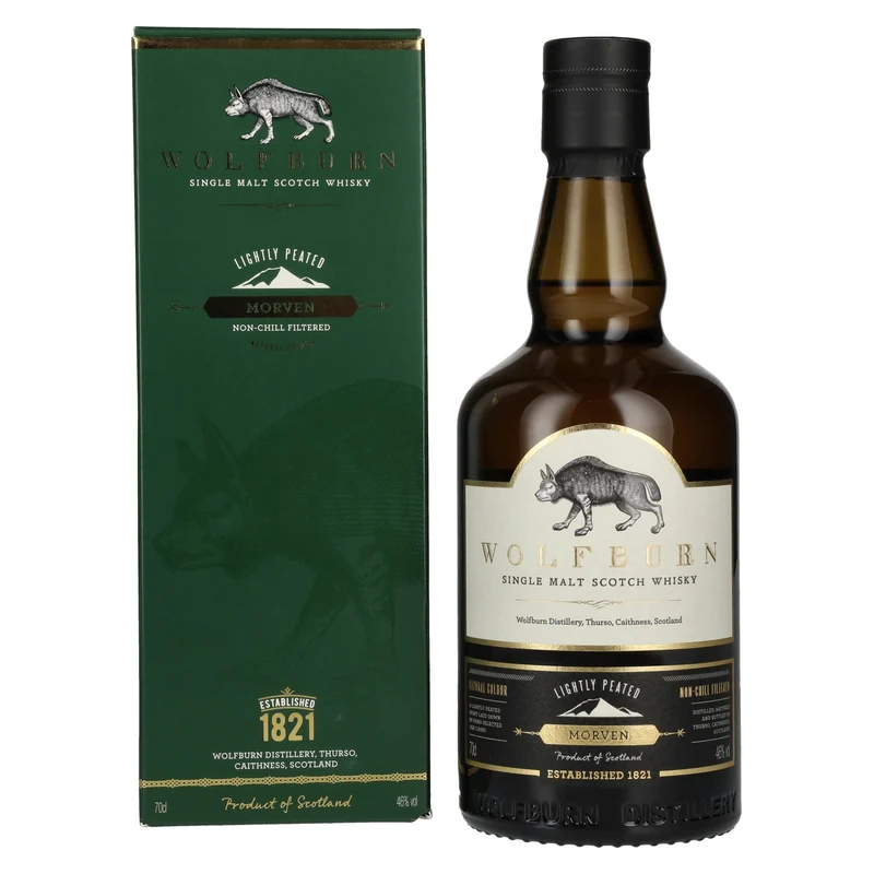 Wolfburn MORVEN Lightly Peated Single Malt 46% Vol. 0,7l in Geschenkbox