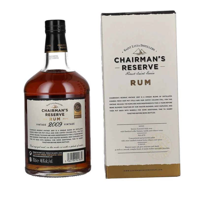 Chairman's Reserve Rum VINTAGE 2009 46% Vol. 0,7l in Geschenkbox