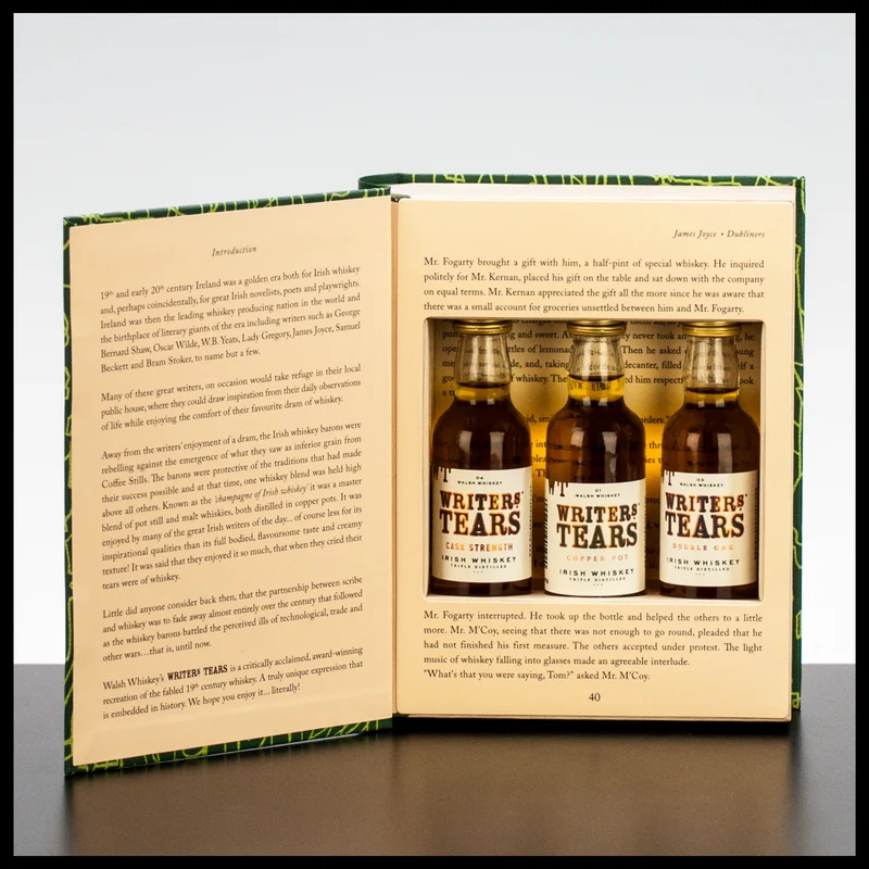 Writer's Tears Irish Whiskey Geschenkset “Book” 3x 0,05L - 46,3% Vol.