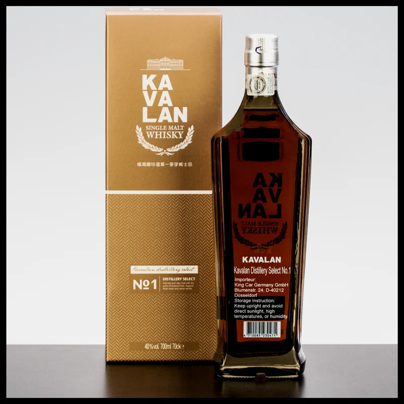 Kavalan Distillery Select No. 1 Single Malt Whisky 0,7L - 40% Vol.