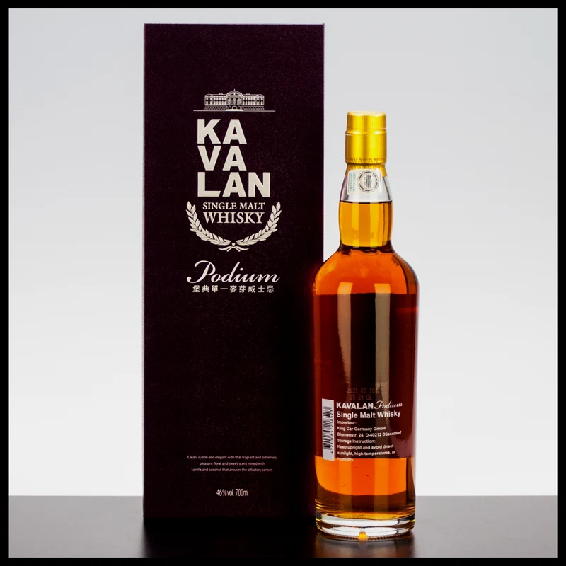 Kavalan Podium Single Malt Whisky 0,7L - 46% Vol.