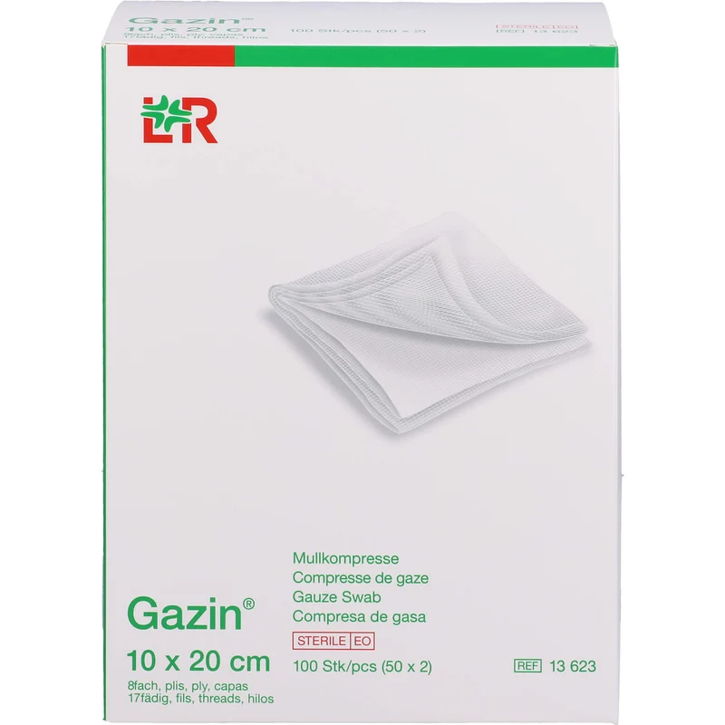 Gazin Kompressen steril 10x20cm, 50X2 St KOM