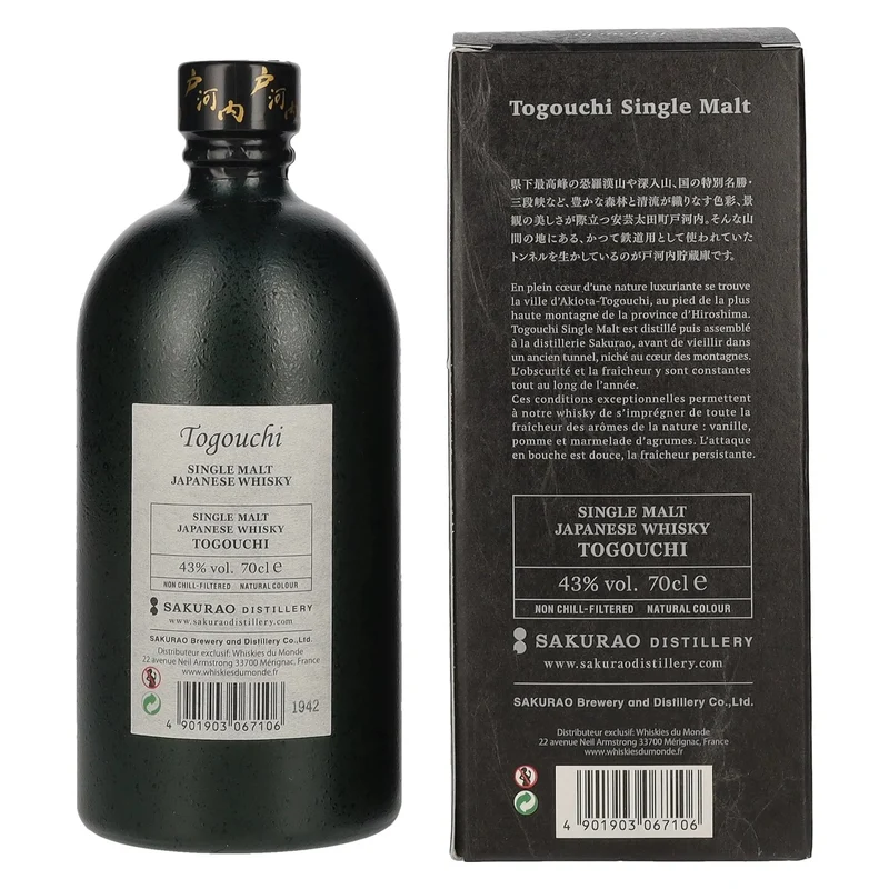Togouchi Single Malt Japanese Whisky 43% Vol. 0,7l in Geschenkbox