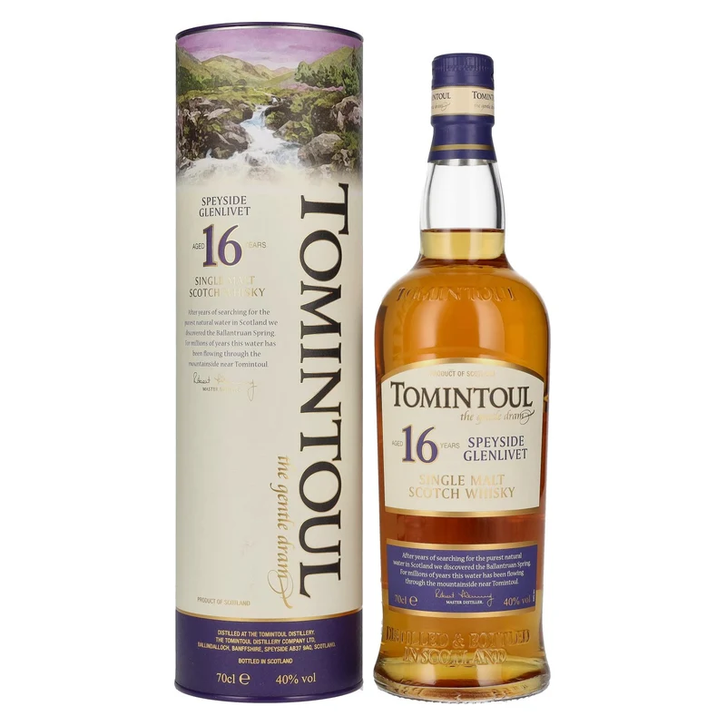 Tomintoul 16 Years Old Single Malt Scotch Whisky 40% Vol. 0,7l in Geschenkbox