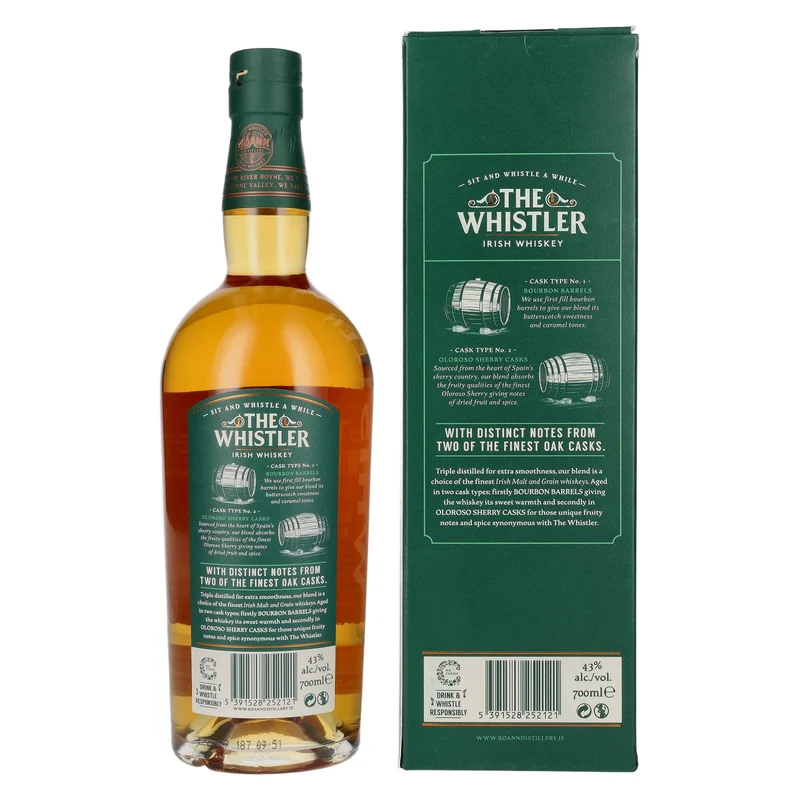 The Whistler Irish Whiskey OLOROSO SHERRY CASK FINISH 43% Vol. 0,7l in Geschenkbox