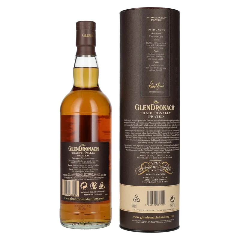 The GlenDronach TRADITIONALLY PEATED Highland Single Malt 48% Vol. 0,7l in Geschenkbox