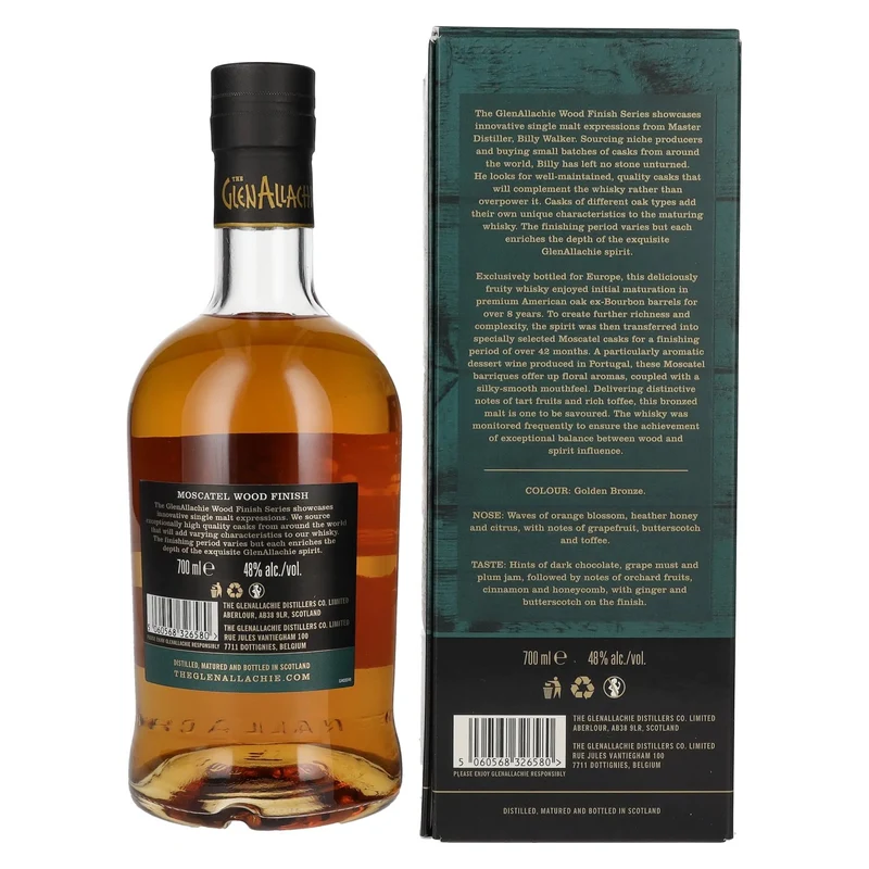 The GlenAllachie 12 Years Old MOSCATEL WOOD FINISH 48% Vol. 0,7l in Geschenkbox