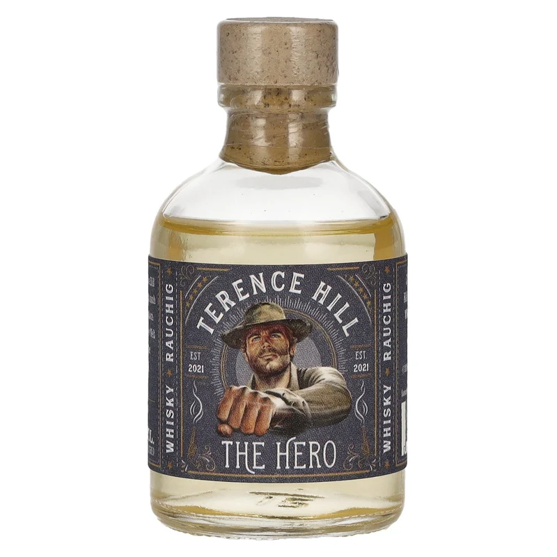 Terence Hill THE HERO Whisky Rauchig 49% Vol. 0,05l