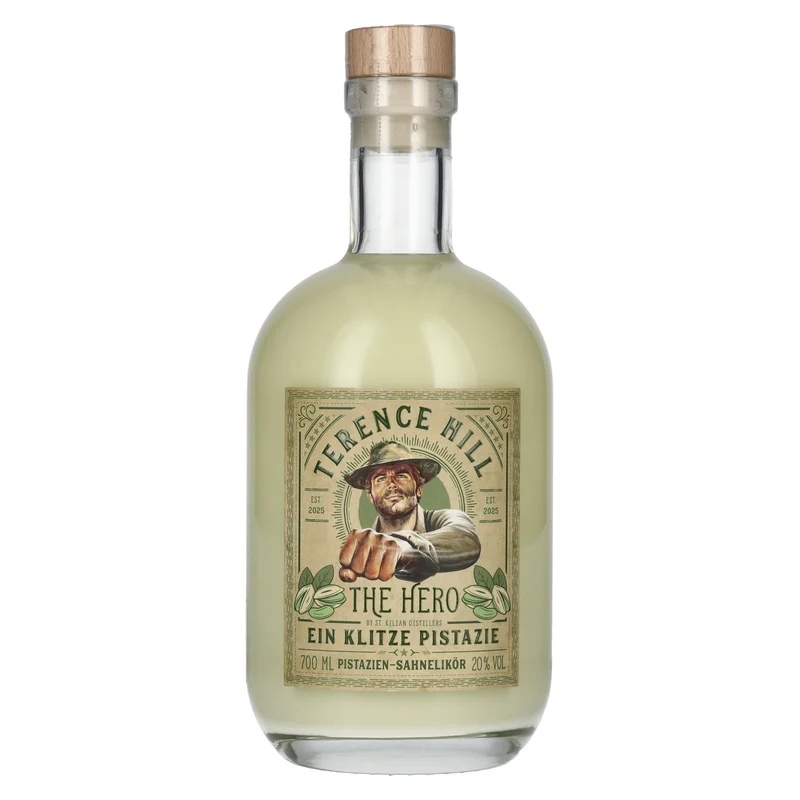Terence Hill THE HERO EIN KLITZE PISTAZIE Sahne Likör 20% Vol. 0,7l