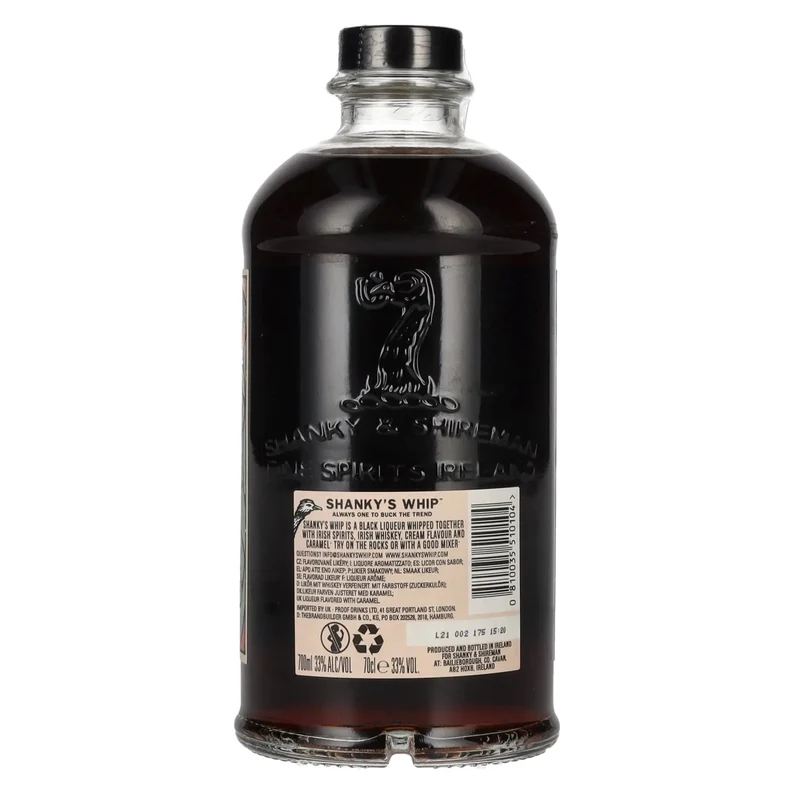 Shanky's Whip The Original Black Liqueur and Whiskey Blend 33% Vol. 0,7l