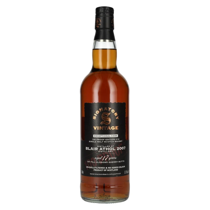 Signatory Vintage 100 Proof Edition BLAIR ATHOL 17 Years Old Exceptional Cask #12 2007 57,1% Vol. 0,7l