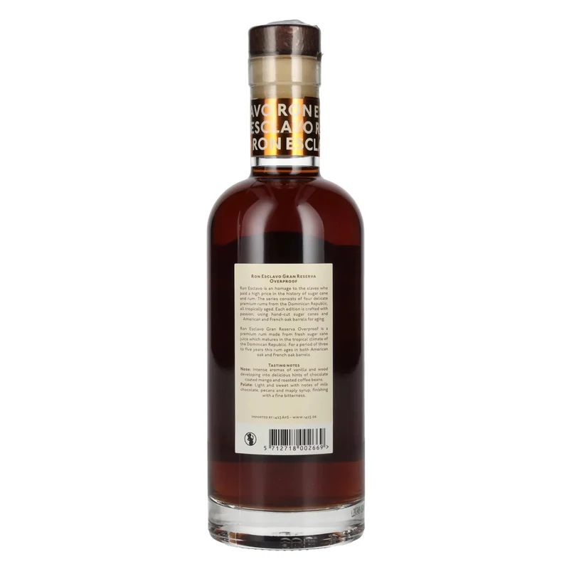 Ron Esclavo GRAN RESERVA OVERPROOF Ron Dominicana 57,5% Vol. 0,5l