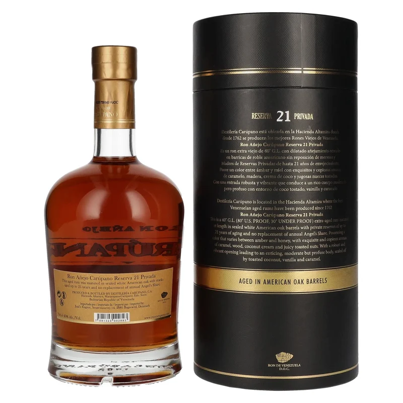 Ron Añejo Carúpano Reserva 21 Privada 40% Vol. 0,7l in Geschenkbox