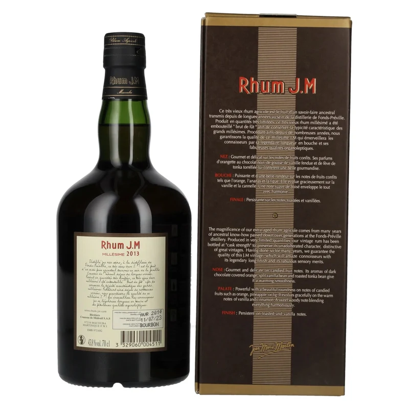 Rhum J.M Vieux Agricole Millésimé 2013 43,8% Vol. 0,7l in Geschenkbox