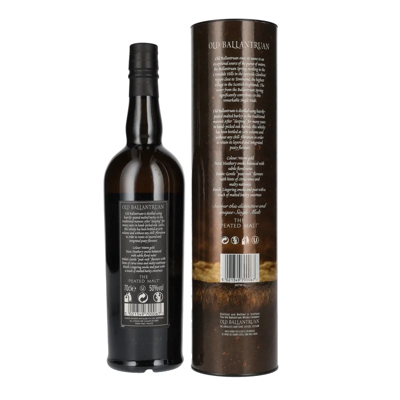 Old Ballantruan the PEATED MALT Unchillfiltered 50% Vol. 0,7l in Geschenkbox