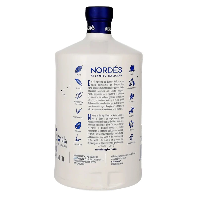 Nordes Atlantic Galician Gin 40% Vol. 1l