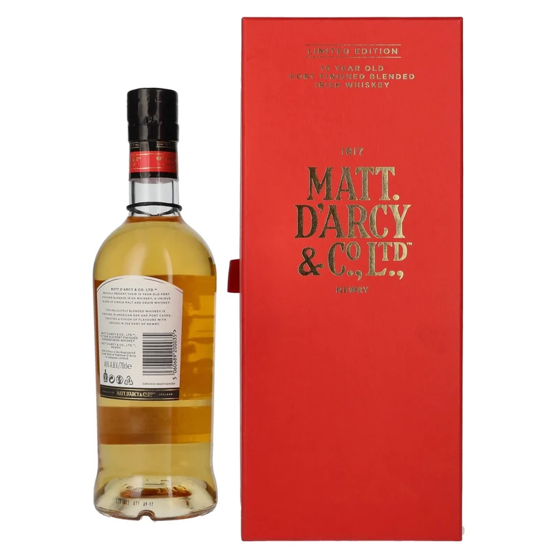 Matt. D'arcy 10 Years Old Blended Irish Whiskey Limited Edition 46% Vol. 0,7l in Geschenkbox