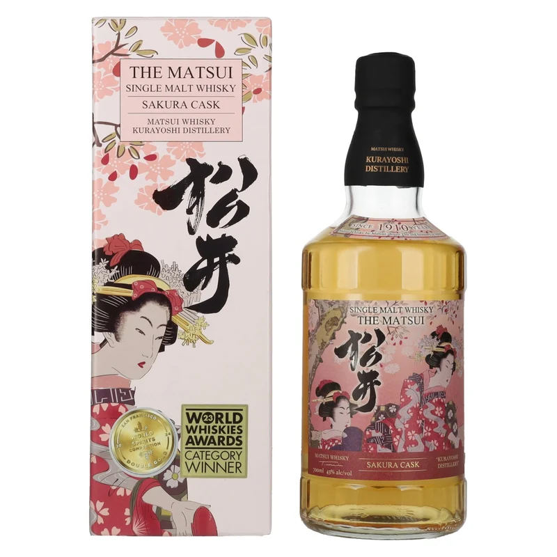 Matsui Whisky THE MATSUI Single Malt Japanese Whisky SAKURA CASK 43% Vol. 0,7l in Geschenkbox