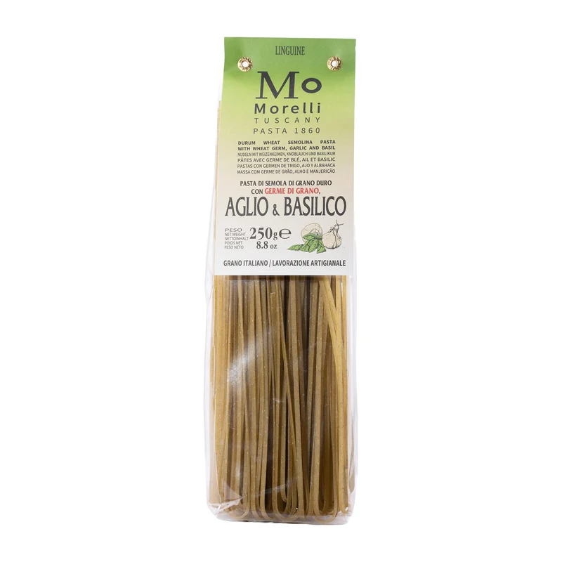 Linguine Aglio e Basilico – grüne Pasta mit Knoblauch