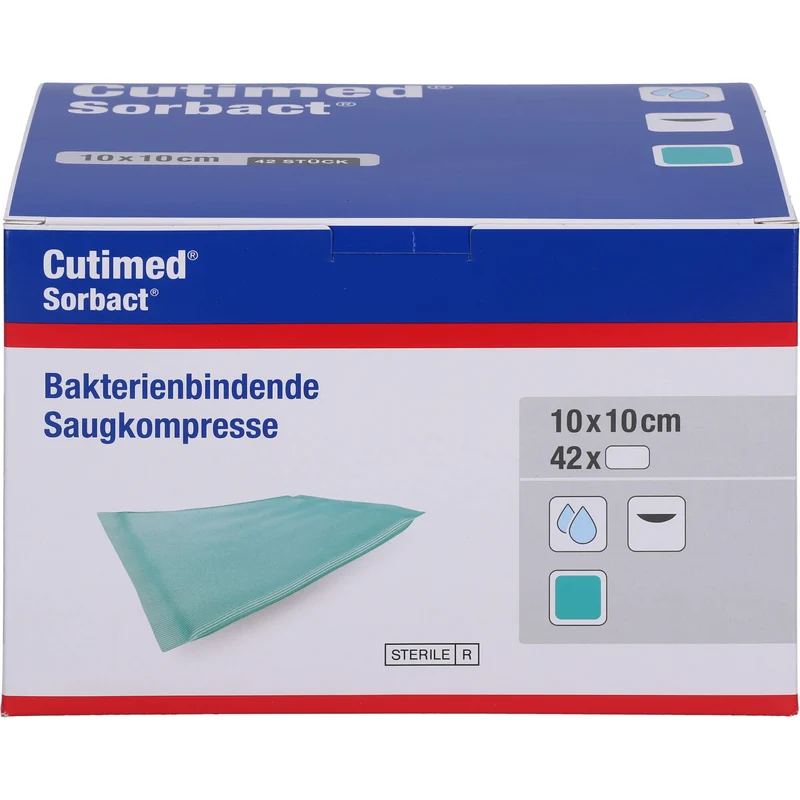 Cutimed Sorbact Saugkompressen 10x10cm, 42 St KOM