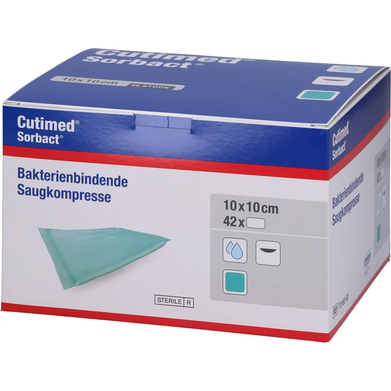 Cutimed Sorbact Saugkompressen 10x10cm, 42 St KOM